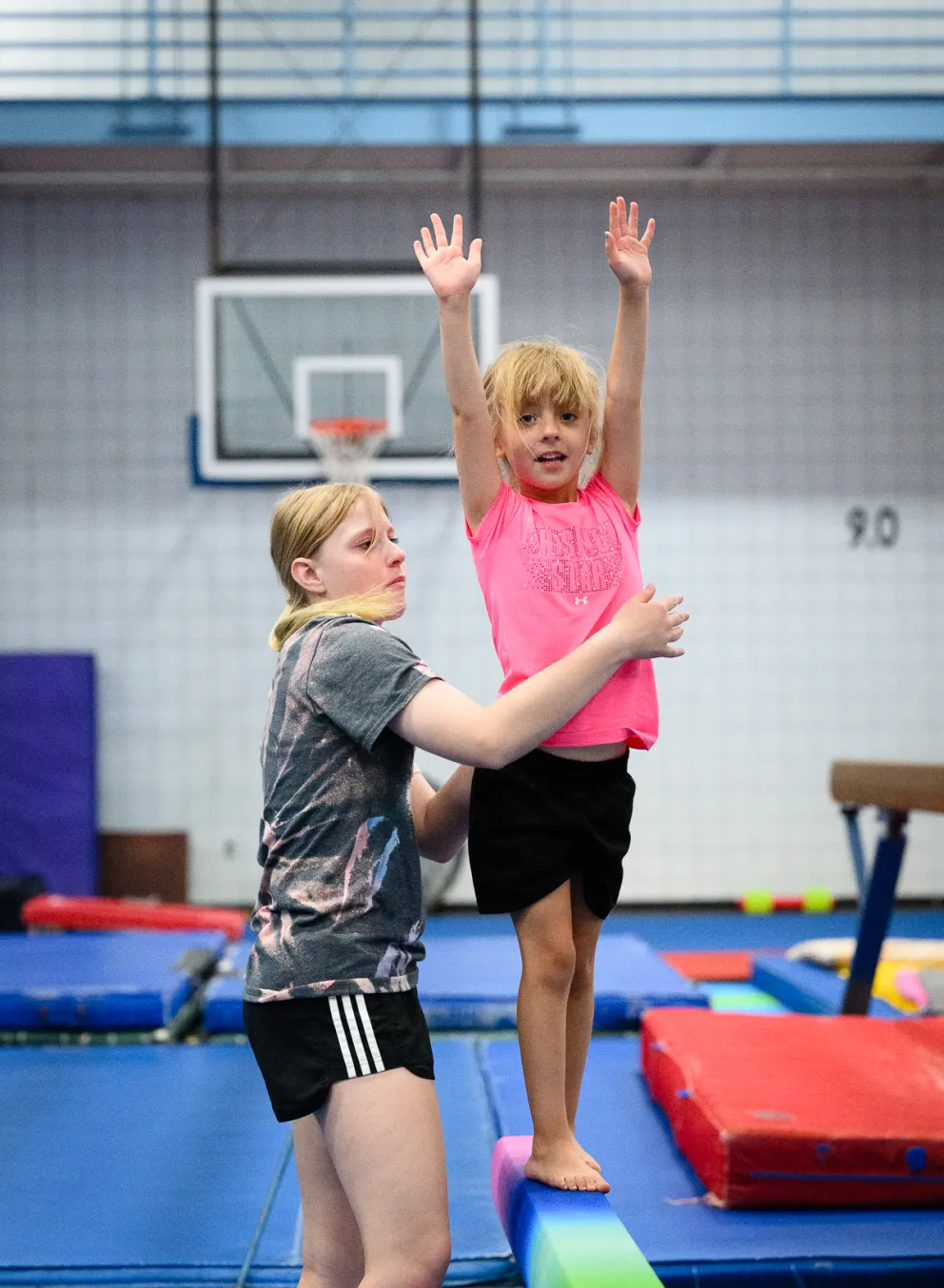 Child participating in Gymnastics