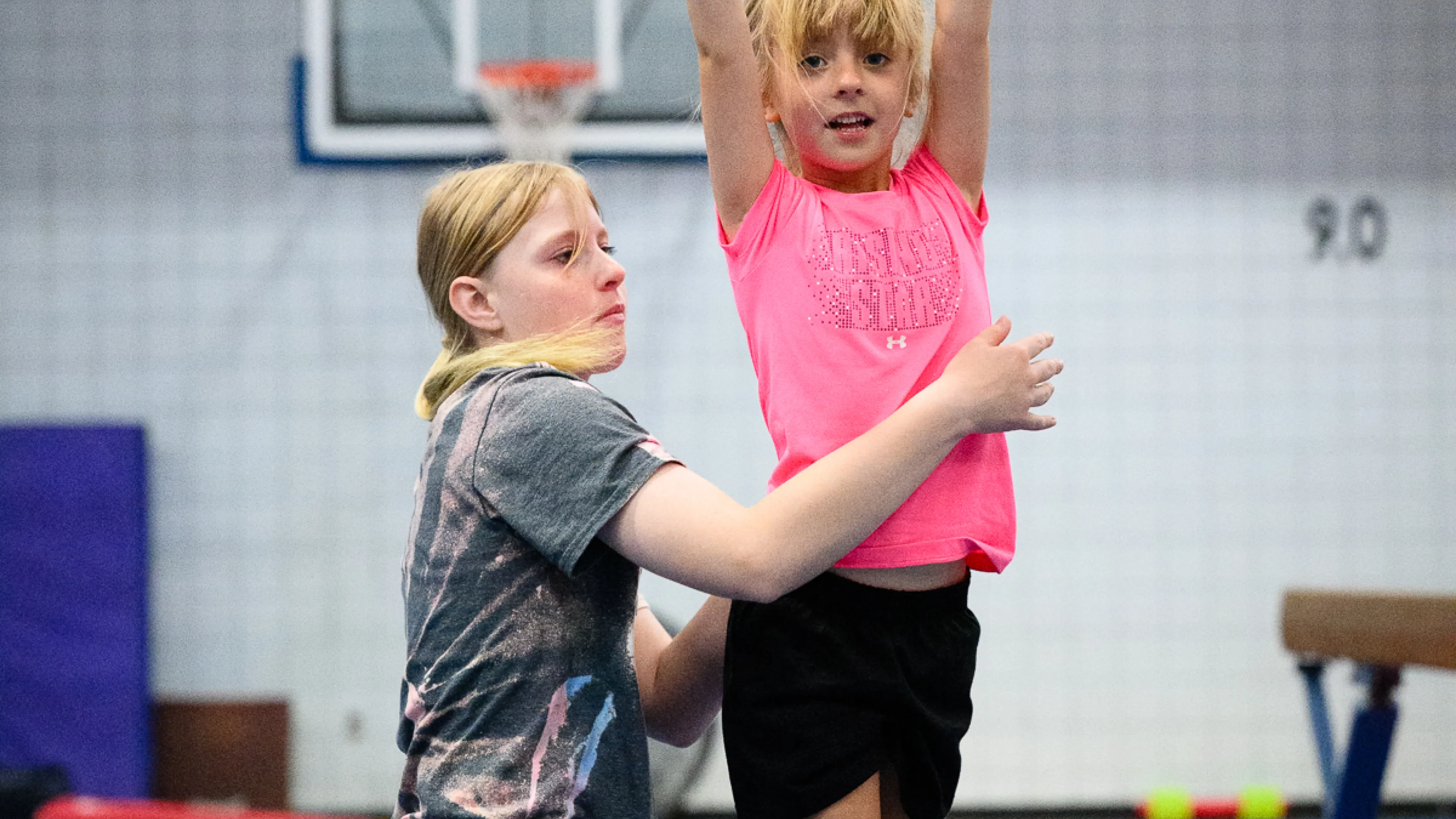 Child participating in Gymnastics